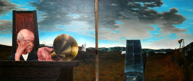 Öl auf Leinwand,   1995, 100 cm x 240 cm 1300 €